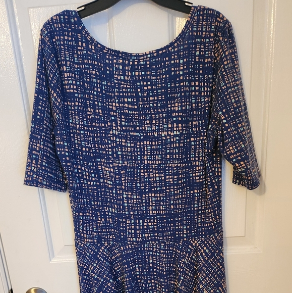 LulaRoe Blue Patterned Dress - Picture 5 of 5